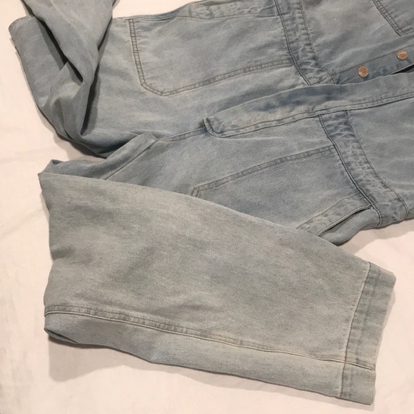 Dressed In LALA “Willa Denim Jumpsuit” Short Sleeve Pockets S/M - Picture 7 of 16